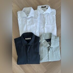 Gents Black and White Dress Shirts for Men
